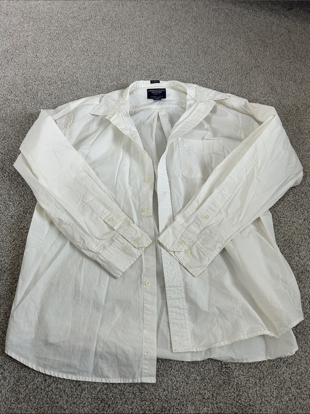 American Eagle Outfitters White Men's Button-Up Shirt